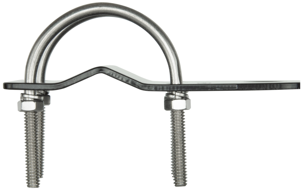 GME MB408B 3MM Bull Bar Bracket with "U" Bolts Black Motortech 4x4