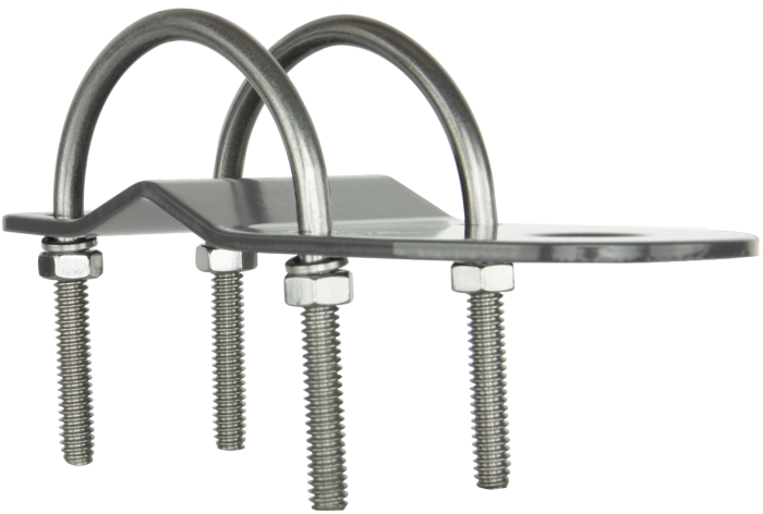 GME MB408SS 3MM Bull Bar Bracket with "U" Bolts - Stainless Steel