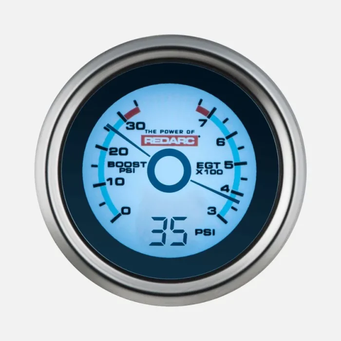 Redarc EGT + Boost Pressure Gauge W/Optional Oil Pressure Display