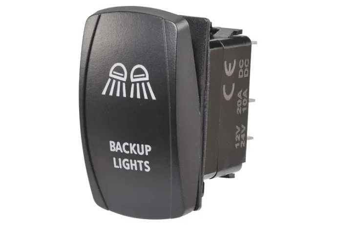 Narva Sealed Rocker Switch Off/On SPDT 12V/24V Blue LED Illuminated Backup Lights Symbol