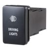 Toyota Style Sealed Push Switch Off/On SPDT 12V Blue LED Illuminated Driving Lights Symbol