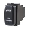 Mitsubishi Style Sealed Push Switch Off/On SPDT 12V Blue LED Illuminated LED Light Bar Symbol