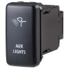 Toyota Style Sealed Push Switch Off/On SPDT 12V Blue LED Illuminated Aux Lights Symbol